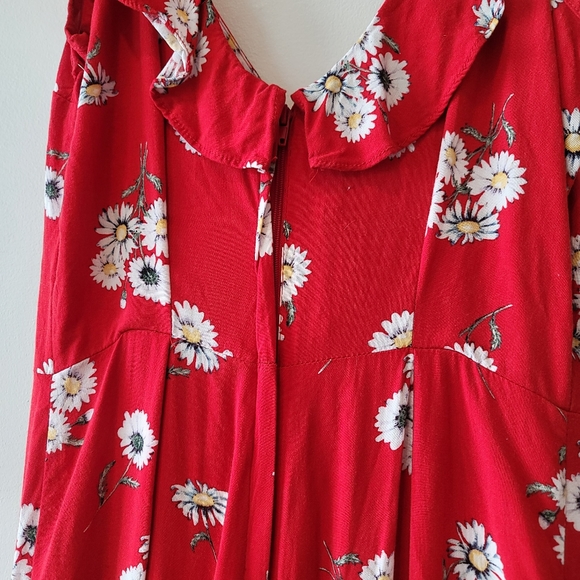 H&M Red Floral Romper Size 6/8 Eur 40 - Picture 6 of 9